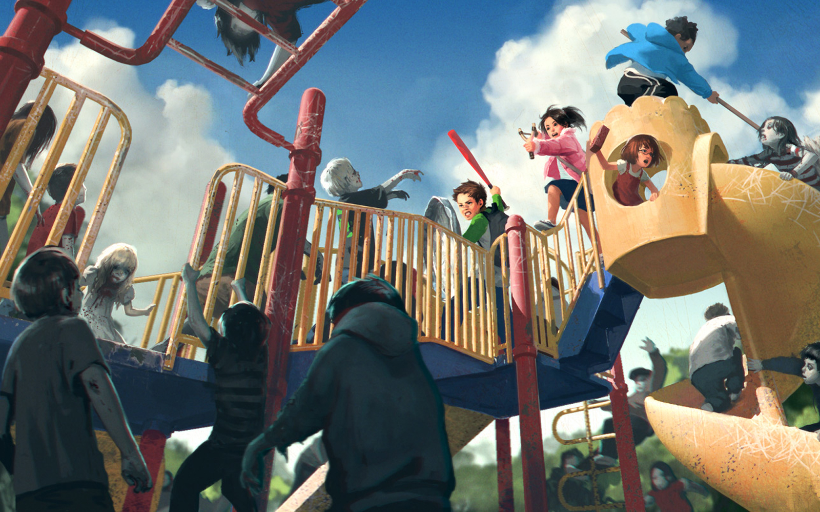 Zombies attack children! Zombies attack children!